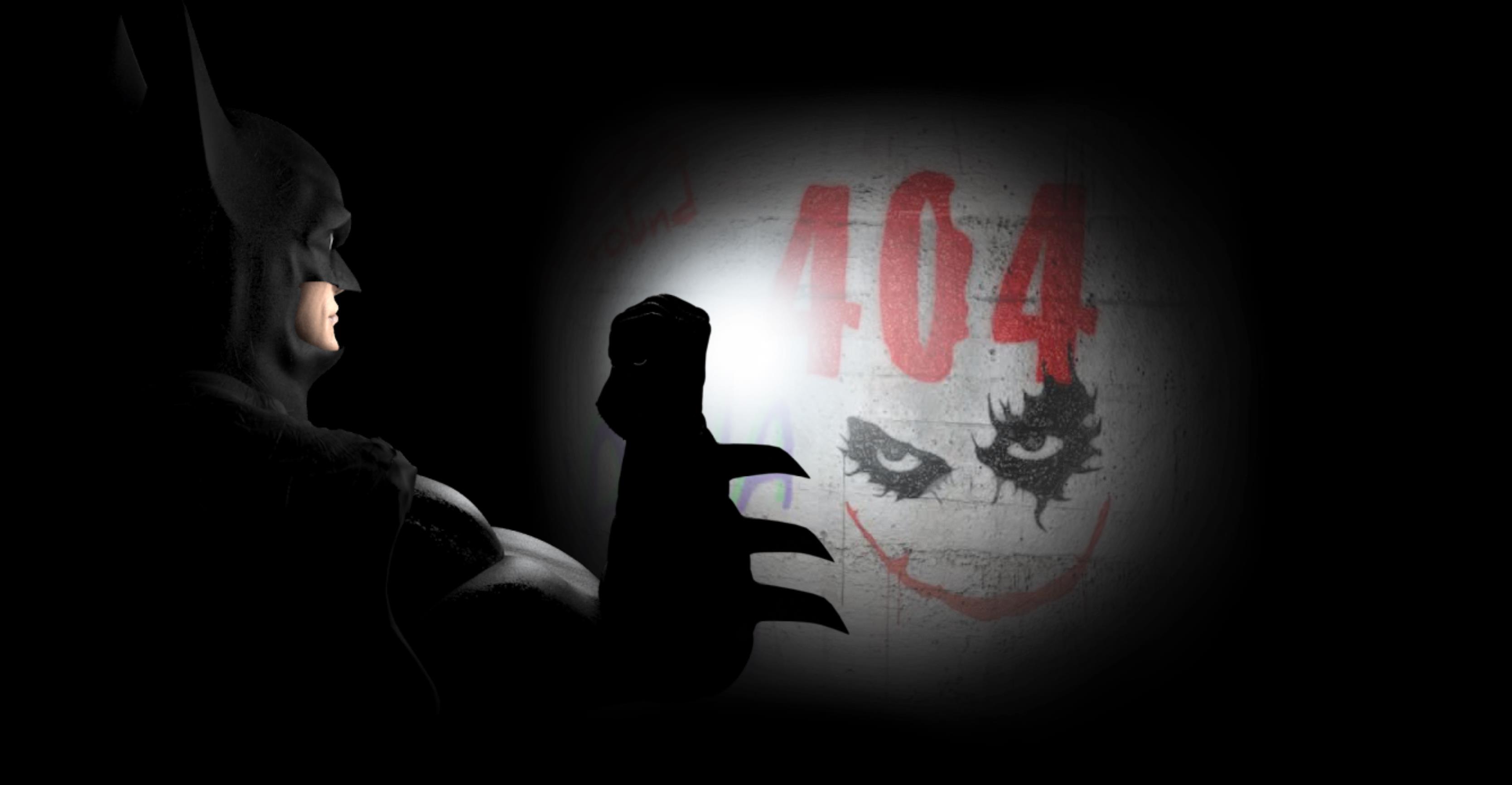 创意黑色蝙蝠侠小丑404动态源码-织金旋律博客